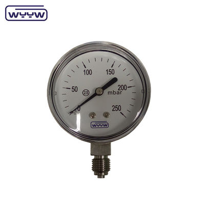 MMWC &amp; Mbar 63mm แคปซูลเครื่องวัดความดัน นาโนเมตร วัสดุเหล็กไร้ขัด