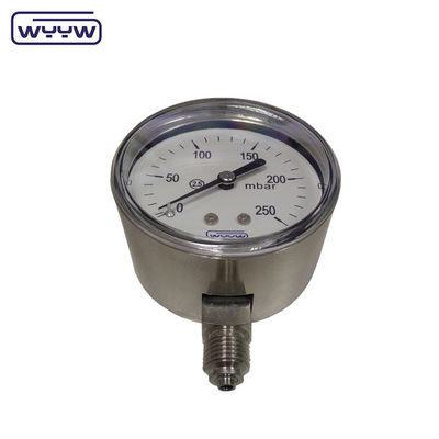 MMWC &amp; Mbar 63mm แคปซูลเครื่องวัดความดัน นาโนเมตร วัสดุเหล็กไร้ขัด