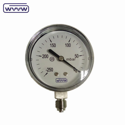 MMWC &amp; Mbar 63mm แคปซูลเครื่องวัดความดัน นาโนเมตร วัสดุเหล็กไร้ขัด