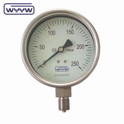 ความดันต่ําลด นาโมเมตร 250 Mbar วัสดุจากสแตนเลส
