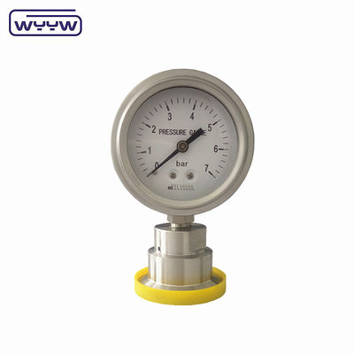 304 มานโมเมตร 1.5in. (50.5mm OD) Tri Clamp Membrane Pressure Gauge SS316 โลหะไร้ขัด