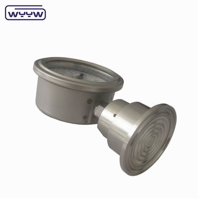 304 มานโมเมตร 1.5in. (50.5mm OD) Tri Clamp Membrane Pressure Gauge SS316 โลหะไร้ขัด