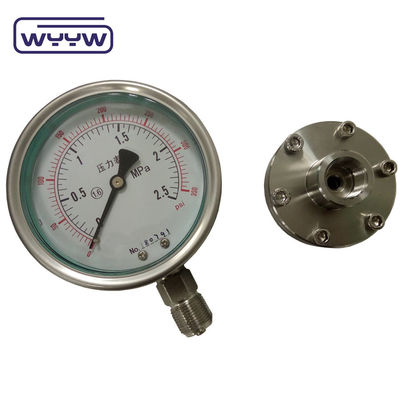 4 &quot; 100 มิลลิเมตรเครื่องวัดแรงดัน ซีล Diaphragm กรอบ SS และ SS ภายใน