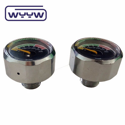 มินิมาโนเมตร 22 มิลลิเมตร 1/8bspp นาฬิกาไหลของก๊าซ pcp inline dive gauge bar scuba pressure gauge