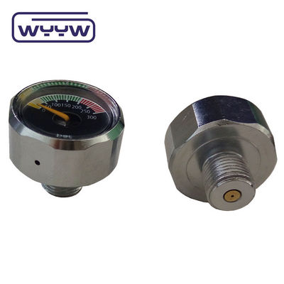 มินิมาโนเมตร 22 มิลลิเมตร 1/8bspp นาฬิกาไหลของก๊าซ pcp inline dive gauge bar scuba pressure gauge