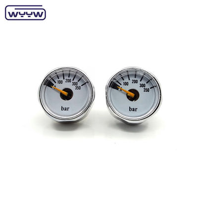 OEM จีน ราคาของกว้าง 28 มิลลิเมตร 1/8 &quot;bspp บอร์ดอนท่อ manometer PCP paintball ทองแดงเครื่องวัดความดัน 315 bar