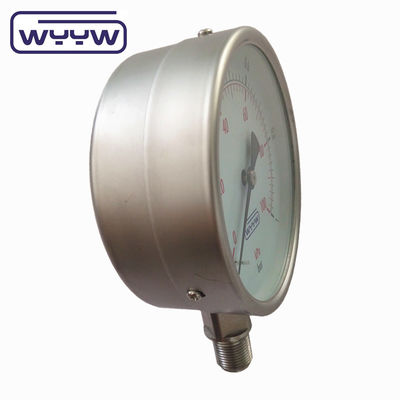 4&quot; เครื่องวัดความดันจากสแตนเลส 0-100bar 100mm SS304 เครื่องวัดออกซิเจนแห้ง