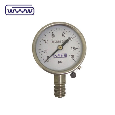 2.5' 4' 6' ใบหน้า Bourdon Tube น้ํามัน / หนาวเครื่องวัดความดันอากาศ