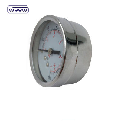 การใช้แห้ง ไม่มีน้ํามัน ย้อนหลังการติดตั้งเครื่องวัดความดัน 160 Psi อากาศ 60mm SS เครื่องวัดความดัน