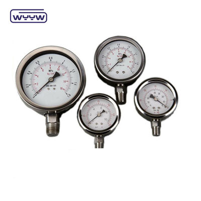 อุปกรณ์ไฮดรอลิก แบ็คกดดัน Gauge เหล็กไร้ขัด 60mm