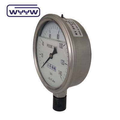 SS304 0-100Bar PSI 63mm 100mm กลิเซอริน มานอมิเตอร์เครื่องวัดความดัน กลิเซอรินเต็ม