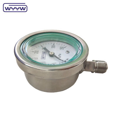 WYYW เครื่องวัดความดันสูง 60 มม เครื่องวัดความดันที่เต็มไปด้วยน้ํามันซิลิโคนสแตนเลสทั้งหมด