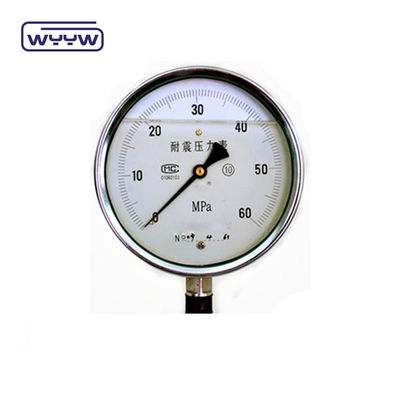 60mm SS304 อุตสาหกรรมของเหลวที่เต็ม U Tube Pressure Gauge Bourdon Tube Manometer