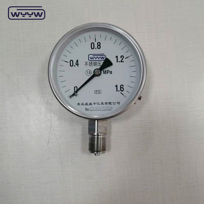 เครื่องวัดความดันจากสแตนเลส ด่างแห้ง 1/2&quot;Bsp ใช้สําหรับน้ําอากาศ
