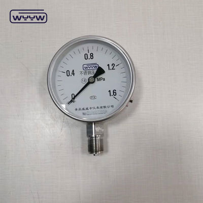 เครื่องวัดความดันจากสแตนเลส ด่างแห้ง 1/2&quot;Bsp ใช้สําหรับน้ําอากาศ