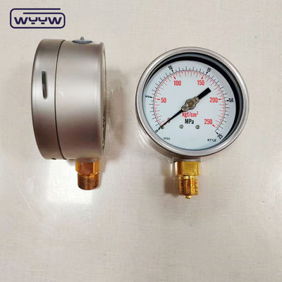กล่องสแตนเลสเบเซล ความดันก๊าซมาโนเมตร 0-25MPa 0-250kgf/Cm2