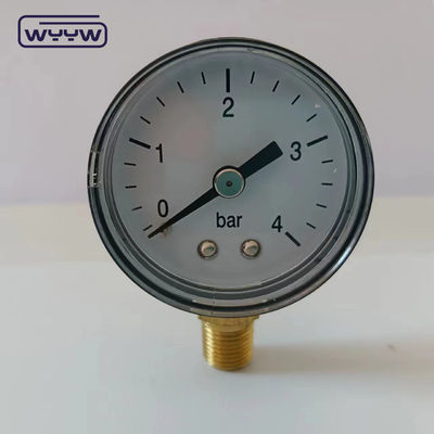 ความแม่นยําสูง Steel Case ความดันน้ําการทดสอบ Gauge หลัง Mount