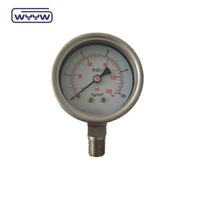 การปรับเปลี่ยนสแตนเลส Bourton Tube Gauge เติมด้วยความดันของเหลว