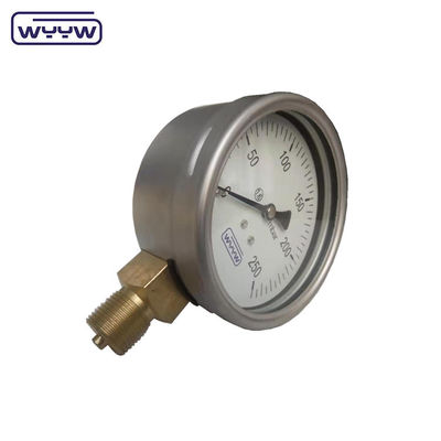 อลูมิเนียม สีดํา Pointer Capsule Pressure Gauge ทองแดงหรือสแตนเลส วัสดุ 1/4 และ 1/2 ขนาดการเชื่อมต่อ