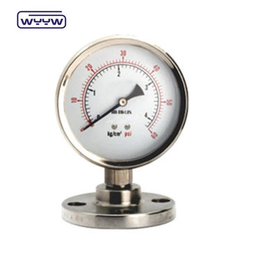 การเชื่อมโยงด้านล่าง NPT Thread Standard Diaphragm Type Pressure Gauge สําหรับการควบคุมและติดตามความดันที่แม่นยํา