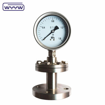 100 มิลลิเมตร Diaphragm Seal Pressure Gauge การเชื่อมต่อ ด้านล่าง ประเภทการติดตั้ง ด้านล่างตรงหรือหลัง