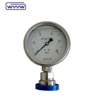 อลูมิเนียม Dial Bourdon Tube Pressure Gauge สําหรับการวัดความดันที่แม่นยําในภาระหนัก