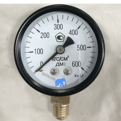 2.5 นิ้ว 60MPa (600 Bar) Helical Bourdon Gauge สําหรับการใช้งานอุตสาหกรรมความดันสูง
