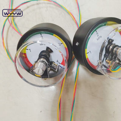 เกจวัดแรงดันไฟฟ้าแบบสัมผัส 63 มม. พร้อมการเชื่อมต่อด้านหลังและช่วง 4MPa สำหรับการใช้งานในอุตสาหกรรม