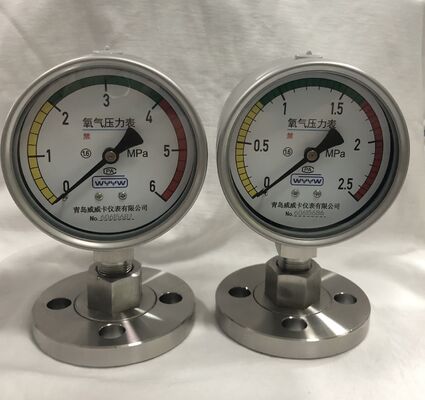 4 นิ้ว 100 มิลลิเมตร 0-6MPa เครื่องวัดอ๊อกซิเจนจากสแตนเลส เครื่องวัดอ๊อกซิเจน เครื่องวัดอ๊อกซิเจน
