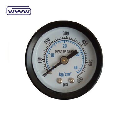 Black Steel Dry Manometer 60mm Center Back Bar Pressure Gauge