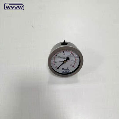 63mm Horizontal Glycerine Manometer Back Connection Pressure Gauge