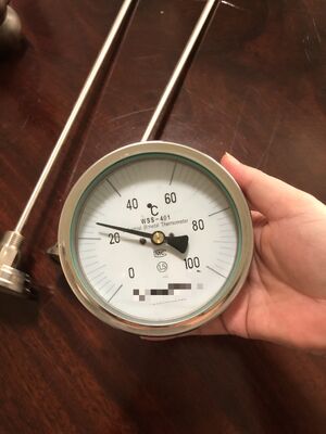 WSS Bimetallic Thermometer with All Stainless Steel Build, No Power Needed, and Multiple Dial Sizes