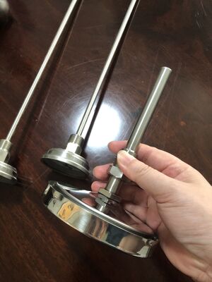 WSS Bimetallic Thermometer with All Stainless Steel Build, No Power Needed, and Multiple Dial Sizes
