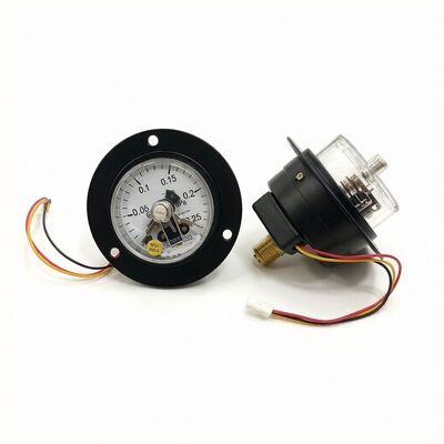 60mm Axial Flange เครื่องวัดแรงดันการติดต่อไฟฟ้า -0.05 ~ 0.25 MPa 10VA แบบแห้ง
