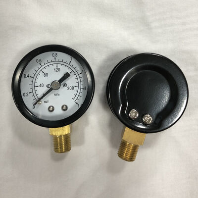 -40 องศาฟาเรนไฮต์ ถึง 140 องศาฟาเรนไฮต์ Bourdon Tube Pressure Gauge Phosphor Bronze Tube Material การให้ผลงาน